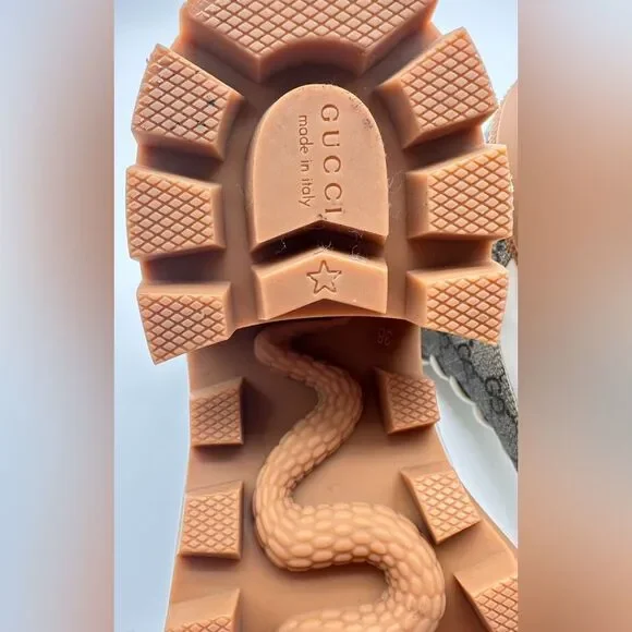 Gucci Cream and Tan Heeled Boots - Picture 10 of 14